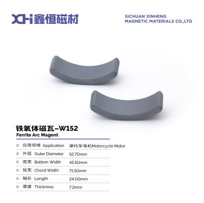 China Wet Molding Process Sintered Ferrite Magnet for Motorcycle Motor W152 for sale