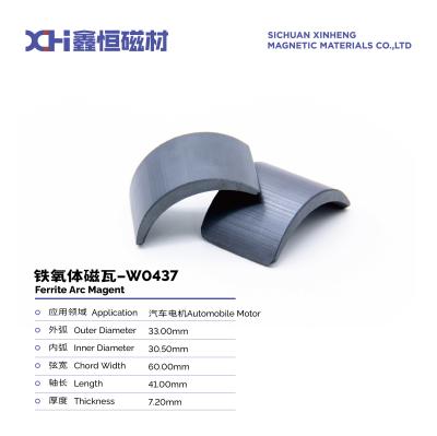 China Circular Curved Ferrite Motor Magnets Used For Automobile Blower Motor W4037 for sale