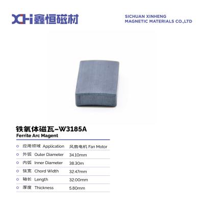 Cina Anello permanente in ceramica Magnete permanente ad adattatore di ferrite Motore ventilatore W3185A in vendita