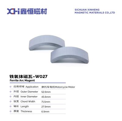 China High Temperature Sintered Segment Permanent Magnet Ferrite Is Used In Motorcycle Motor W027 for sale