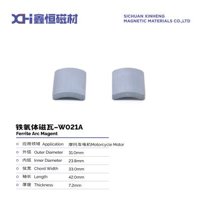 China Hard Permanent Magnet Ferrite Sintered At High Temperatures For Motorcycle Motors W021A for sale