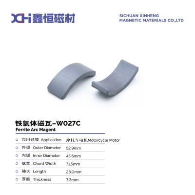 China Arc Segment DC Motor Anisotropic Sintered Ferrite Magnet For Motorcycle Motor W027C en venta