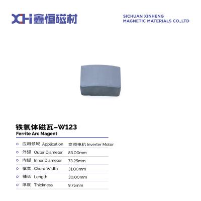 Chine Un aimant ferrite permanent rectangulaire est utilisé dans les moteurs du rotor du ventilateur W1123 à vendre