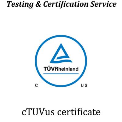 China SUD cTUVus certification Rheinland cTUVus certification North American safety certification (United States and Canada) for sale