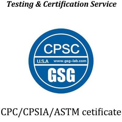 중국 Childs Products Certificate American CPC Certification North American Certification 판매용