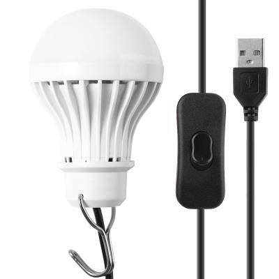 China 5W Portable USB LED Light Bulbs Adjustable ON/OFF With 180° Beam Angle for sale