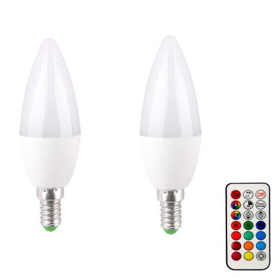 China RGB Dimmable Candle LED Bulb IP44 LED Home Light Bulbs E26 E27 for sale