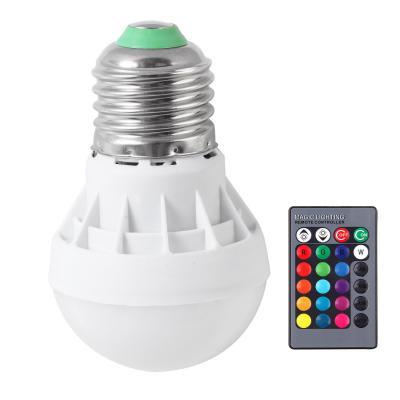 China RGB Color Changing Dimmable LED Bulbs E12 E14 LED Bulb 3W Wattage for sale