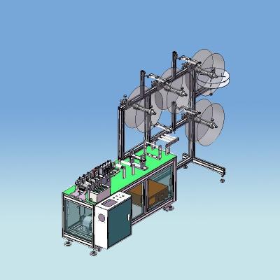 China FFP2 FFP3 N95 KN95 Fold Non Woven Mask Making Machine Semi Auto System With CE Approval for sale