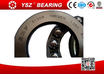 China SKF OEM Single Direction GCr15 Thrust Ball Bearing 51208 40*68*19 mm High Axial Load Light Duty  51200 series for sale