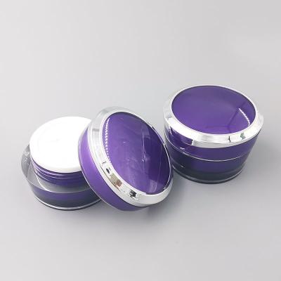 China Acrylic Luxury Purple Acrylic Cosmetic Packaging Bottle Set Customized for sale