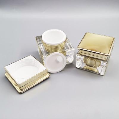 China Empty Acrylic Square 5g Cosmetic Cream Jars Bpa Free Containers for sale