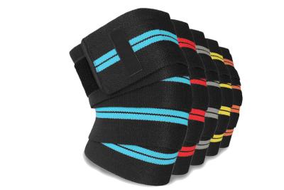 China Unisex Sports Protective Gear Safety Knee Pads Gym Weight Lifting Knee Wrap Bandage for sale
