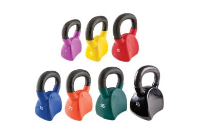 China Indoor Vinyl Neoprene Kettlebell Professional Free Weights Exercise Equipment for sale