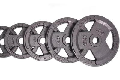 China Custom Logo Grey Fitness Weight Plates 50mm Cast Iron Olympic Plates for sale