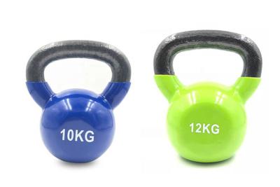 China Competition Vinyl Painted Cast Iron Kettlebell Lifting Weights Fitness Equipment for sale