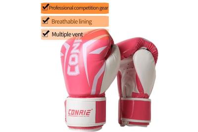 China OEM Logo Leather Boxing Gym Equipments 6OZ 10OZ Professional Boxing Gloves for sale