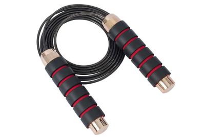 China Oem Flexible Wire Adjustable Weighted Jump Rope With Soft Handle for sale