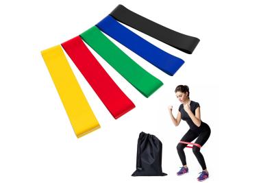China Custom Logo 600mm Long Resistance Bands Exercise Latex Gym Fitness Yoga for sale