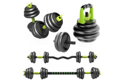 China Gym Adjustable 20kgs Dumbbell Barbell Sets Fitness Equipment Cement for sale