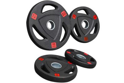 China Rubber Coated 5cm Hole Fitness Weight Plates Standard Size For Gym Exercise for sale