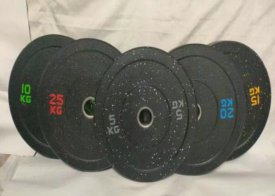 China Colorful Full Rubber 20kg Barbell Plates Large Hole For Gym Fitness Training for sale