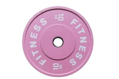 China Fully Rubberized Colored Barbell Plates With Large Holes for sale