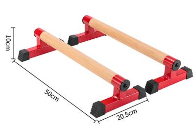China Fitness Training Solid OEM Push Up Stand 50cm Portable Wooden Inversion Stand Te koop