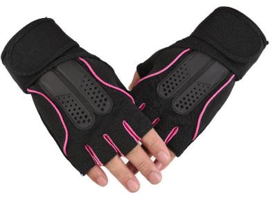 中国 OEM 運動トレーニング 女性用ピンク半指の重力持ち手袋 販売のため