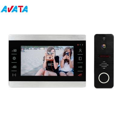 China Metal Case Touch Button 7inch Video Door Phone Intercom with Picture Memory for sale
