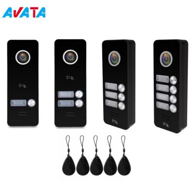 China 1-4 Buttons Video Door Phone Intercom Home Security Villa Apartment Doorbell for sale