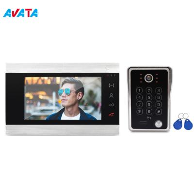 China Video Door Phone Intercom For Home IR Night Vision Device 7 Inch video doorbell with IP65 Waterproof for sale