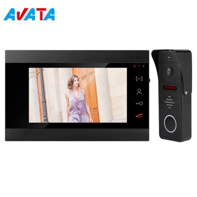 China 4wire villa video door phone video domofony with wide angle camera waterproof raincover and motion detection fucntion for sale