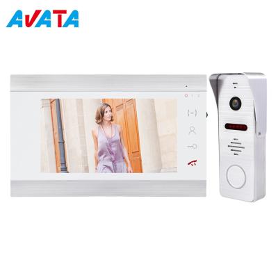 China 4 wire 7inch monitor video intercom system door access control system villa video door phone set for sale