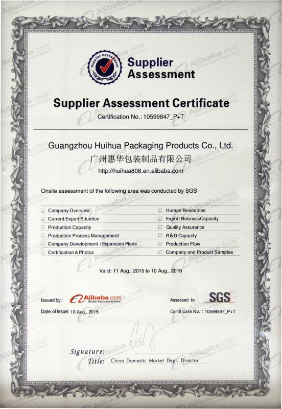 SUPPLIER ASSESSMENT - Guangzhou Huihua Packaging Products Co,.LTD