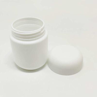 China 2oz White Cylinder Jar HDPE Child Proof 3.5g Flower Smell Proof Screw Jar for sale