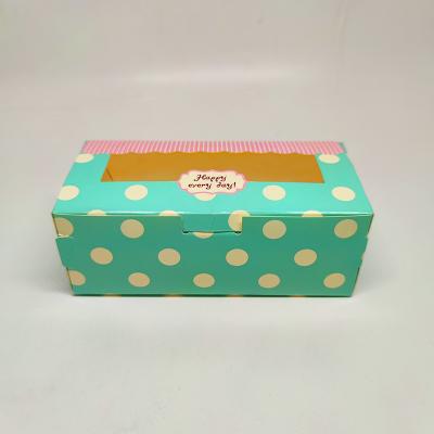 China CMYK Recycled Paper Gift Boxes Food Grade Handle Custom Cardboard Take Away Cake Box for sale