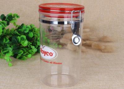China FDA Food Safety Transparent PS Spice Sealed Jars Stainless Steel Clip for sale