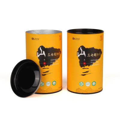 China FDA Food Grade Food Paper Composite Cans Round Coffee Tin Can With Print for sale
