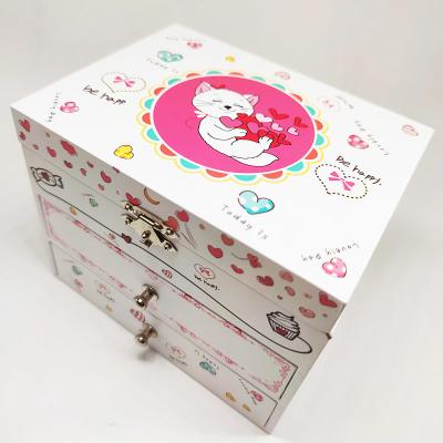 China PMS que imprime la caja de princesa Ballerina Dancing Drawer de los niños de la caja de música del regalo de la joyería en venta