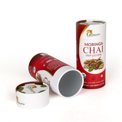 China Three Pieces Cardboard Tube Packaging Dry Food Food Can Packaging Canister for sale