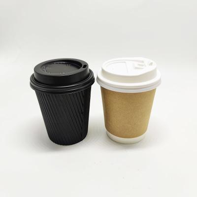 China Disposable Recycled Double Wall Paper Coffee Cup With Lids Custom Logo Printed for sale