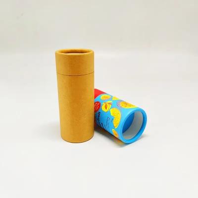 China 0.3oz Cardboard Push Up Paper Tube For Deodorant Kraft Lip Balm Tubes for sale