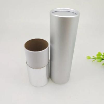 Китай Biodegradable Cylinder Silver Paper Tube Cosmetic Packaging Kraft Paper Core Tube продается