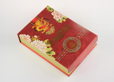China Customized Red Recycled Paper Gift Boxes , Eco - Friendly Tea Packaging Box for sale