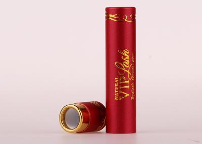 China Tubo de papel vermelho personalizado de Staming do ouro que empacota para a embalagem do tubo do cultivador da pestana à venda