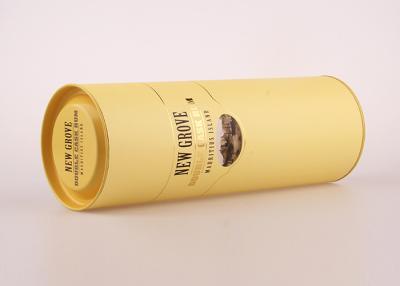 China Customised Movable Lid Yellow Wine Bottle Gift Tube / Cardboard Paper Tubes for sale