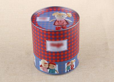 China Custom Print Toy Gift Cardboard Paper Composite Can Packaging With Iron Lid for sale