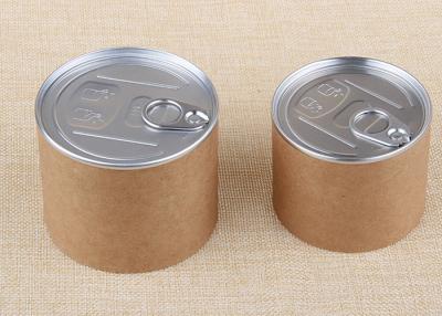 China Kraft Paper Easy Open Paper Composite Cans OEM LOGO Paper Tube Packaging for sale
