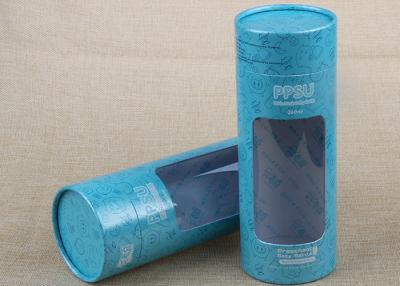 China Column Shaped Food Composite Can Packaging Cardboard Paper Tube With Window for sale
